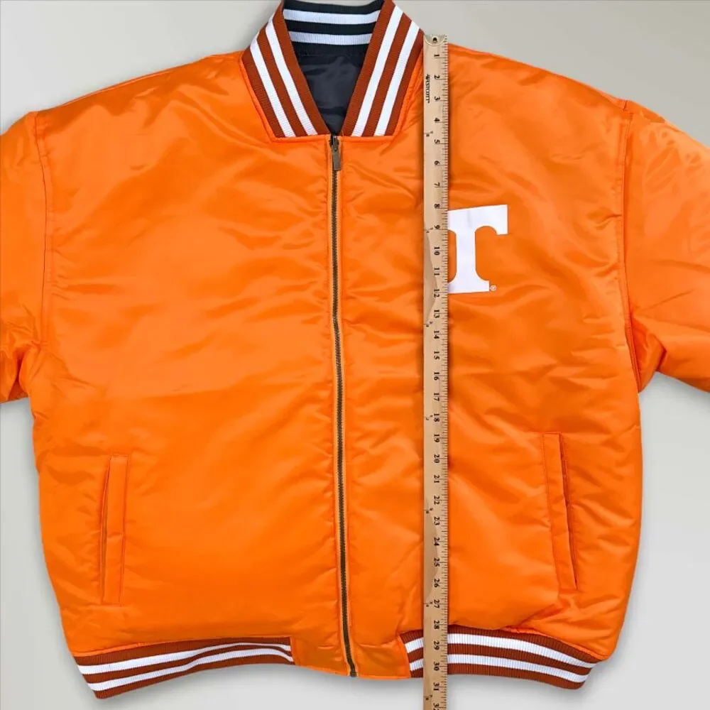 NWT Tennessee Volunteers Reversible Satin Full-Zip Jacket Orange/Gray Size 4XL